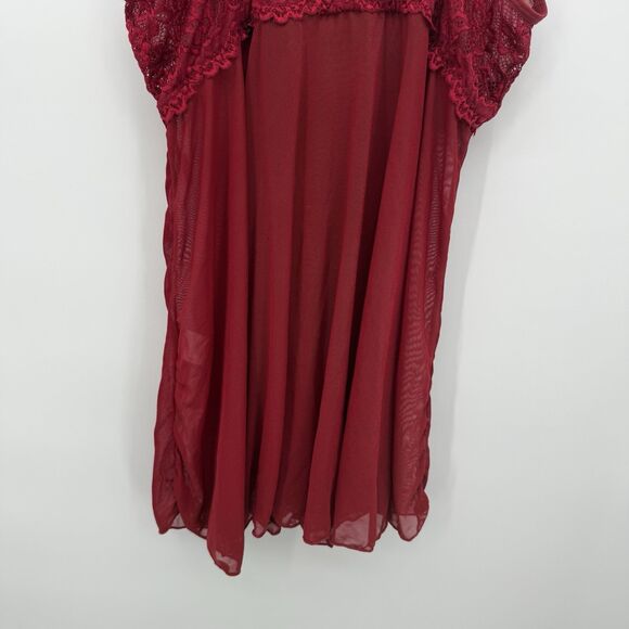 Unbranded Red Sheer Lace Lingerie Babydoll Dress Size 2X - Picture 9 of 10